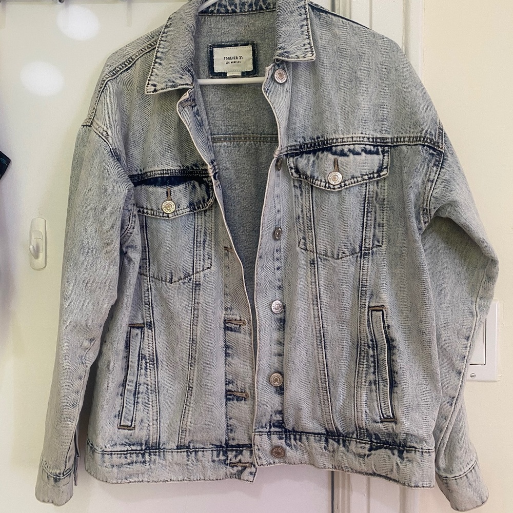 Acid Wash Oversized Denim Jacket
